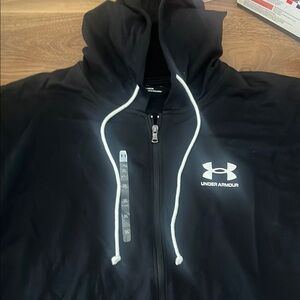 Under Armour Black Performance Jacket with Hood and Zipper